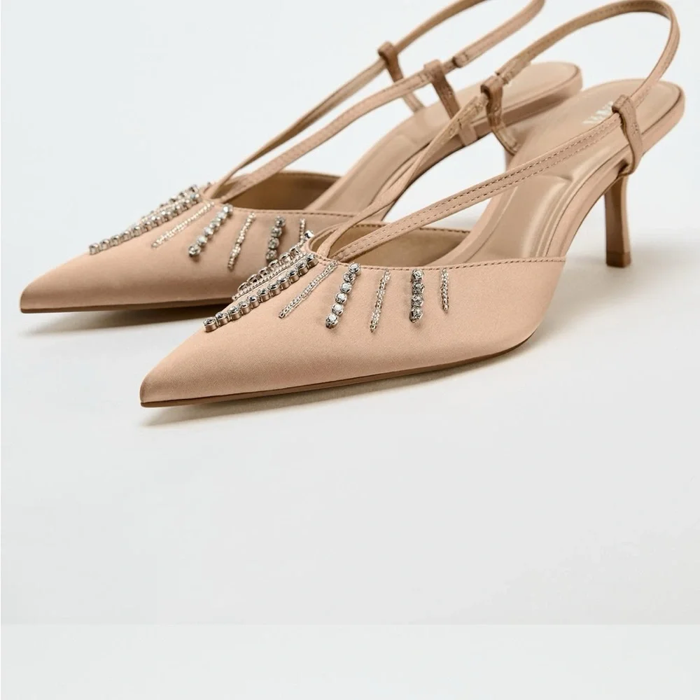 NWT ZARA RHINESTONE HEELS SIZE 6.5/7.5/9 /10 

🚨PRICE FIXED ALREADY LOW